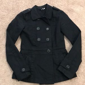 H&M. lightweight peacoat